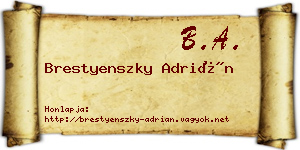 Brestyenszky Adrián névjegykártya